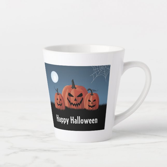 Taza De Café Latte Calabazas Halloween (Derecha)