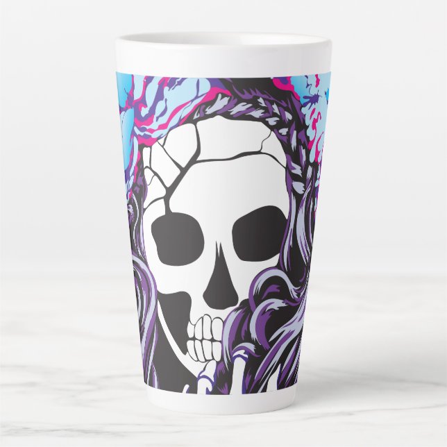 Taza De Café Latte Calavera Latte Mug (Anverso)