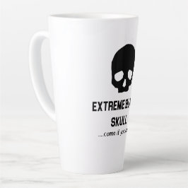 Taza De Café Latte Calavera negra extrema