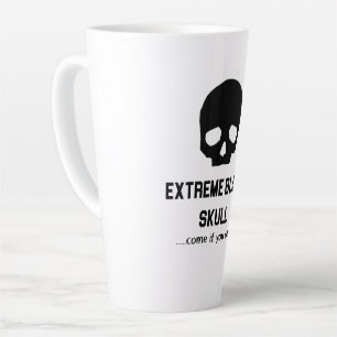 Taza De Café Latte Calavera negra extrema