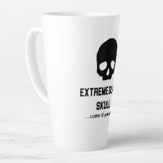 Taza De Café Latte Calavera negra extrema