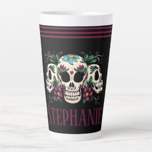 Taza De Café Latte Calaveras
