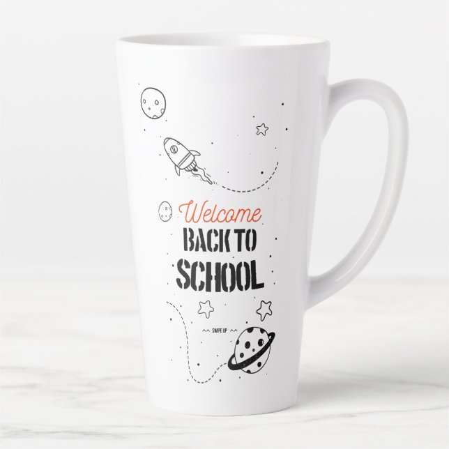 Taza De Café Latte Calcomanía de pared (Derecha)