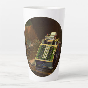 Taza De Café Latte Calculadora de contabilidad Comptometer empresaria