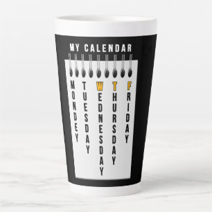 Taza De Café Latte Calendario de programadores