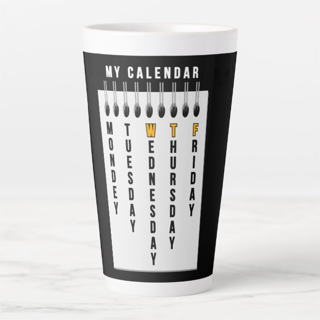 Taza De Café Latte Calendario de programadores (Anverso)
