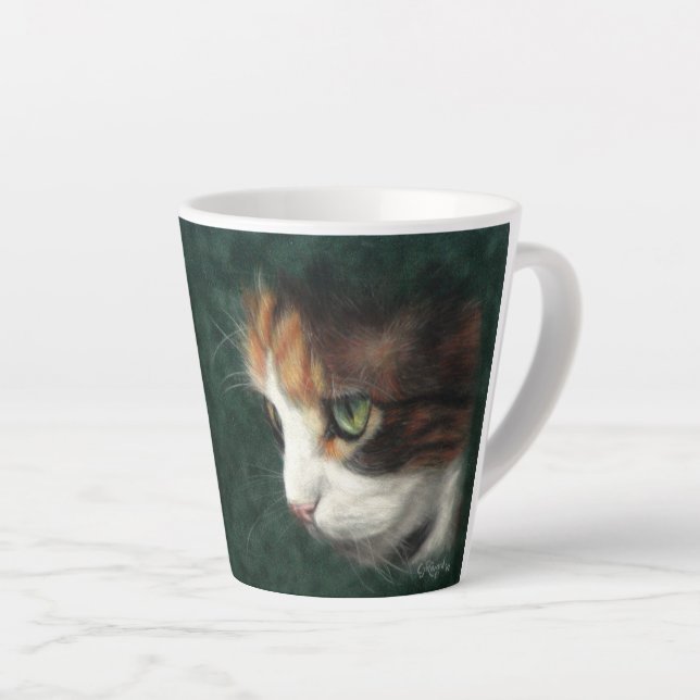 Taza De Café Latte Calico cat kitten (Ángulo derecho)