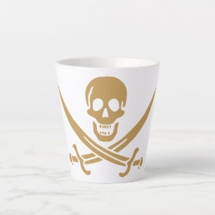 Taza De Café Latte Calico Jack, Pirata Azteca de Oro y Pirata de Cutl