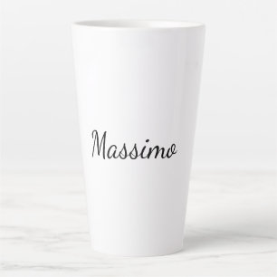 Taza De Café Latte Caligrafía Elegante Sencilla Nombre Simple