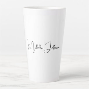 Taza De Café Latte Caligrafía moderna y de estilo único