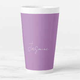 Taza De Café Latte Caligrafía Personalizado Minimalista Nombre propio