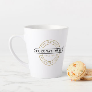 Taza De Café Latte Calle de la Coronación - Logotipo
