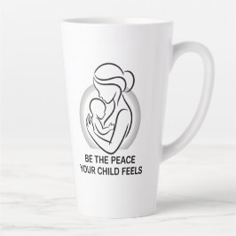 Taza De Café Latte Calm Mother and Baby Minimalist Mantra