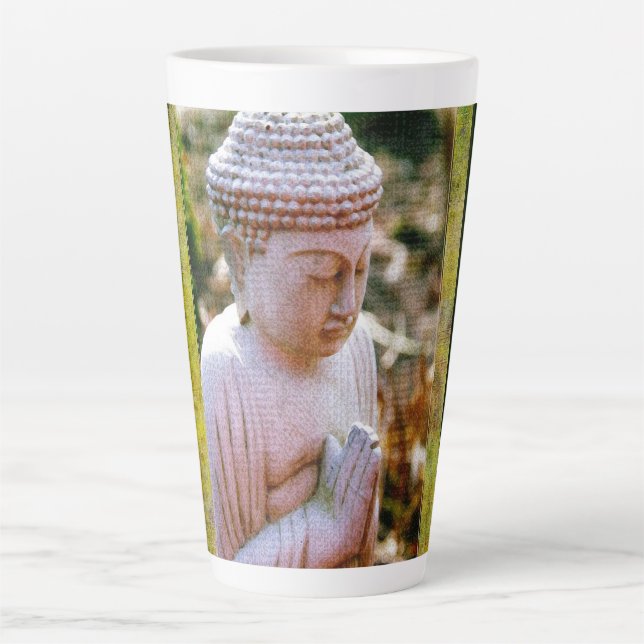 Taza De Café Latte Calmando Orando Buda Café Mug (Anverso)