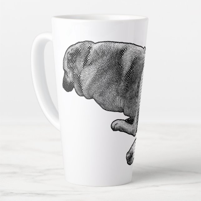 Taza De Café Latte Calor lento, ojos cerrados (Ángulo izquierdo)