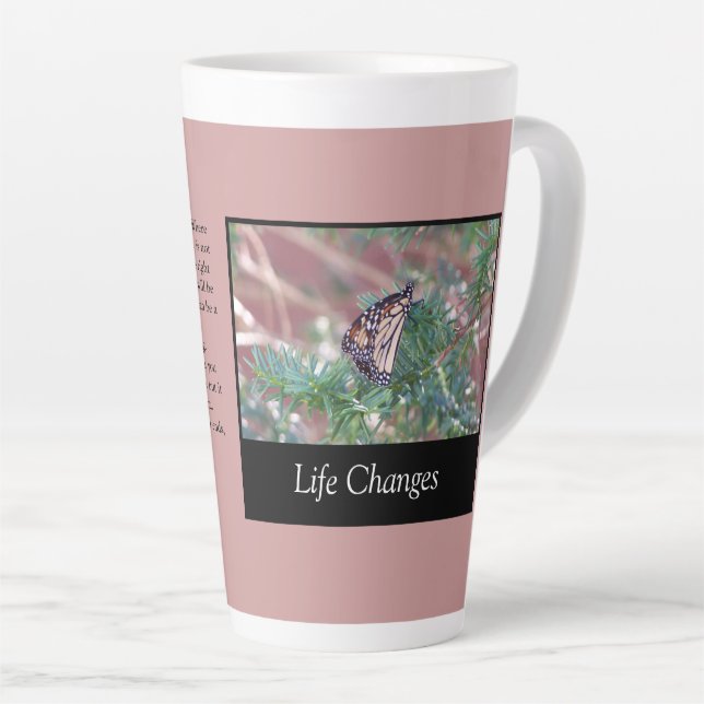 Taza De Café Latte Cambios en la vida de los regalos inspiradores (Ángulo derecho)