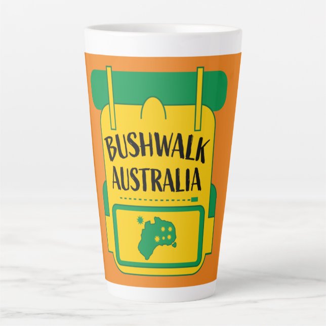 Taza De Café Latte Caminando a caballo por Australia (Anverso)