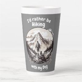 Taza De Café Latte Caminando con mi perro