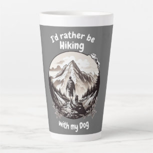 Taza De Café Latte Caminando con mi perro