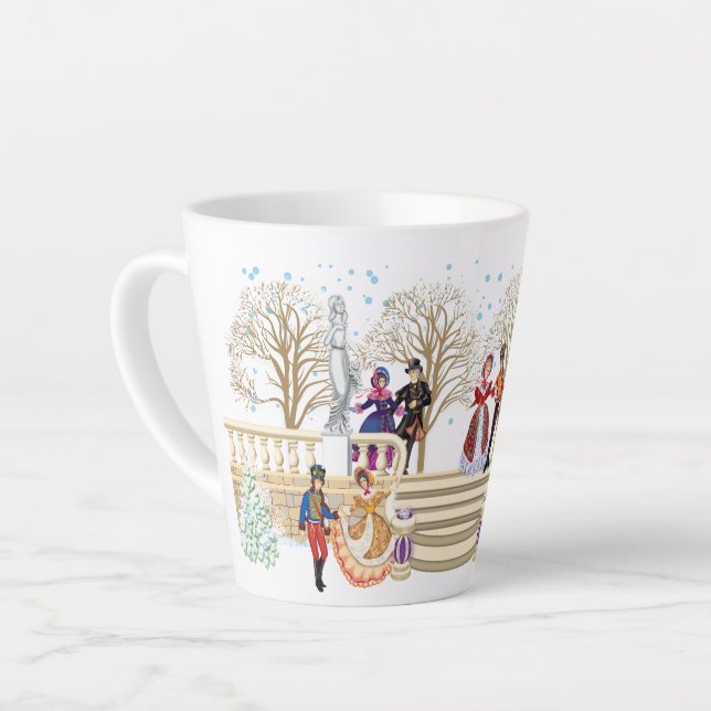 Taza De Café Latte Camino de invierno (Ángulo izquierdo)