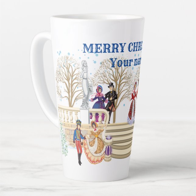 Taza De Café Latte Camino de invierno (Ángulo izquierdo)