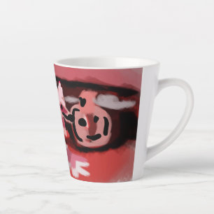 Taza De Café Latte Camino de zorro y Jack o'lantern