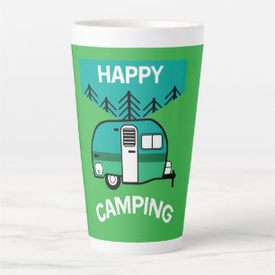Taza De Café Latte Caminos felices Caravaner Camper Cojín decorat