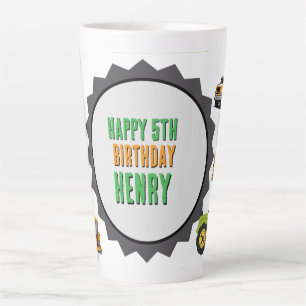 Taza De Café Latte Camión de Volteo de Construcción