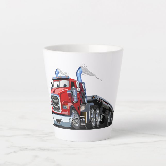 Taza De Café Latte camión personalizado (Anverso)