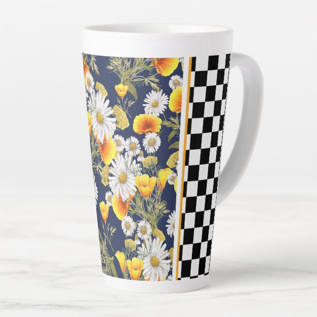Taza De Café Latte Camionetas Chamomiles (Ángulo derecho)