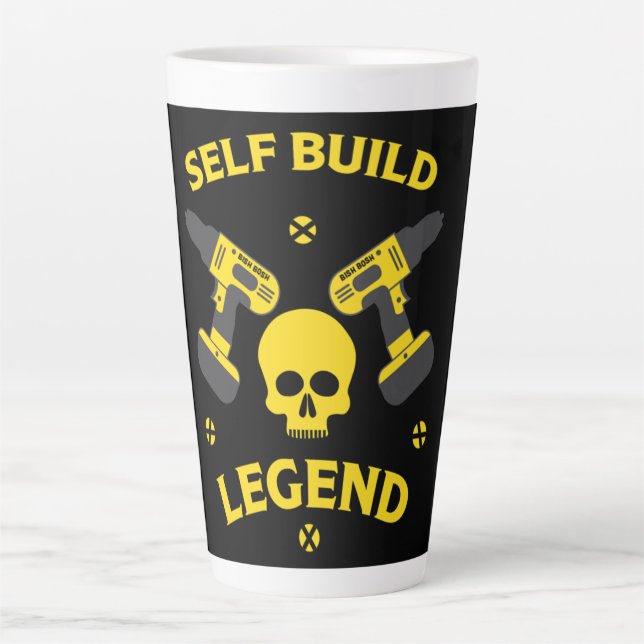 Taza De Café Latte camiseta casera auto-construida (Anverso)