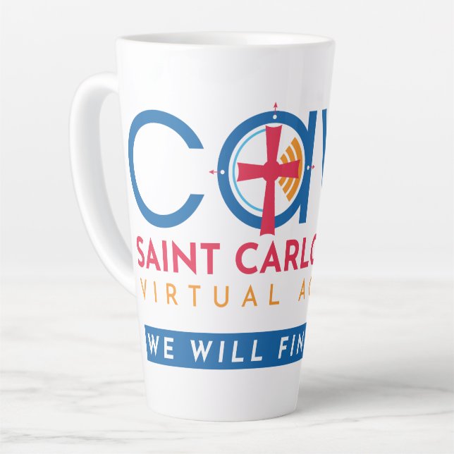 Taza De Café Latte Camiseta con logotipo CAVA (Ángulo izquierdo)