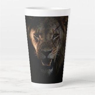 Taza De Café Latte camiseta con un león
