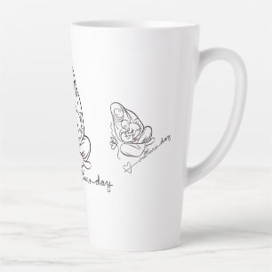 Taza De Café Latte Camiseta de amor de mamá con diseño hermoso