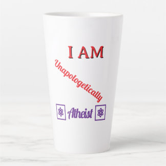 Taza De Café Latte Camiseta de ateo sin disculpas