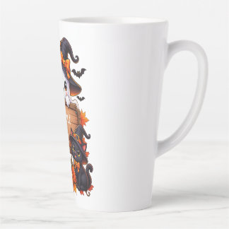 Taza De Café Latte Camiseta de Halloween con fantasma lindo personali