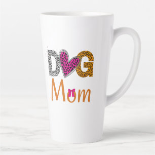 Taza De Café Latte Camiseta de Mamá Perro Estampado de Leopardo/Regal