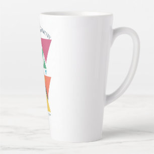 Taza De Café Latte Camiseta de manga larga ADOM Geometric Art