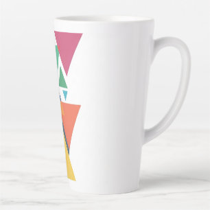 Taza De Café Latte Camiseta de manga larga de arte geométrico ADOM