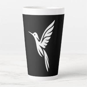 Taza De Café Latte Camiseta De Pájaro Minimalista Observador De Colib