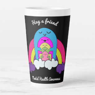 Taza De Café Latte Camiseta de sensibilización sobre la salud mental