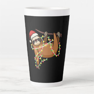 Taza De Café Latte Camiseta De Tee Gráfica De Árbol De Navidad Aclara