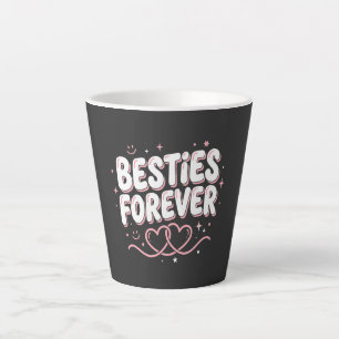 Taza De Café Latte Camiseta del Día del Mejor Amigo: Mejores Amigas p