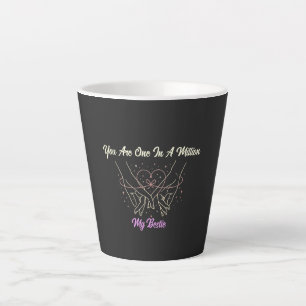 Taza De Café Latte Camiseta del Día del Mejor Amigo: Pinky Mano Celes