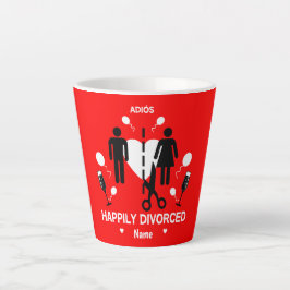 Taza De Café Latte Camiseta graciosa del Fiesta del divorcio