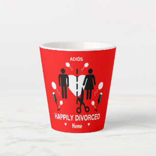Taza De Café Latte Camiseta graciosa del Fiesta del divorcio