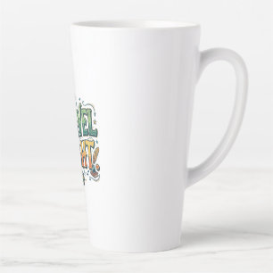 Taza De Café Latte Camiseta gráfica de aventuras minimalistas – Viaja