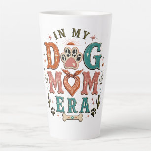 Taza De Café Latte Camiseta para mujer Retro In My Dog Mom Era