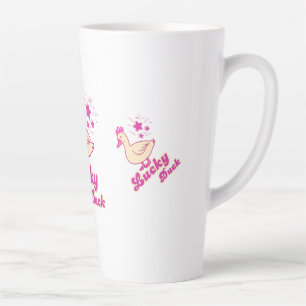 Taza De Café Latte Camiseta para mujeres Lucky Duck con diseño modern