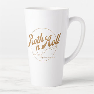 Taza De Café Latte Camiseta Roth n Roll World Tour – Humor Financiero